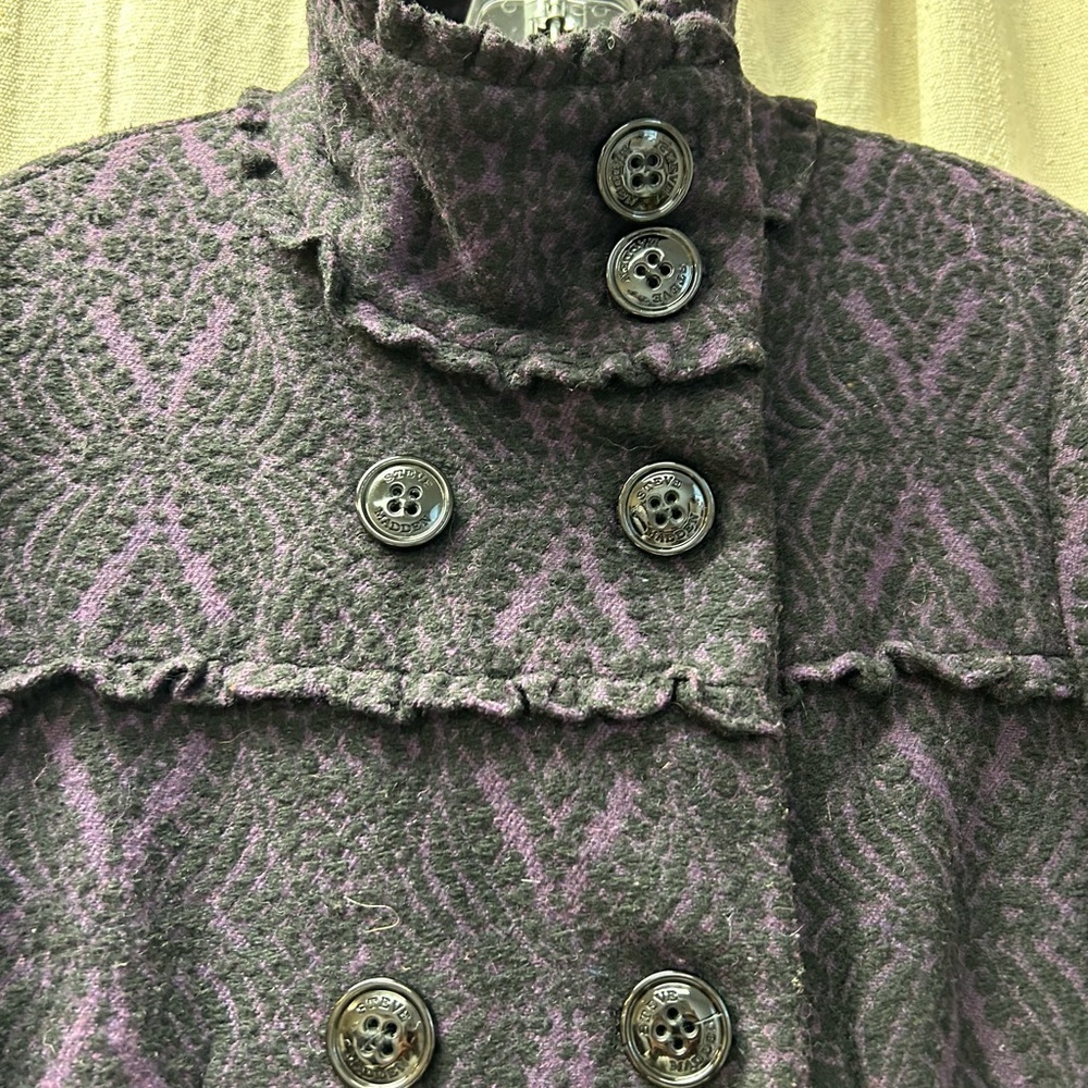 Steve Madden Pea coat wool blend/ dry cleaned / size M - Picture 5 of 8